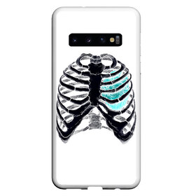 Чехол для Samsung Galaxy S10 с принтом X-Ray в Курске, Силикон | Область печати: задняя сторона чехла, без боковых панелей | Тематика изображения на принте: bone | bones | chest | heart | hearts | love | organ | organs | ribs | skeleton | x ray | грудная клетка | кости | кость | орган | органы | ребра | рентген | сердца | сердце | скелет