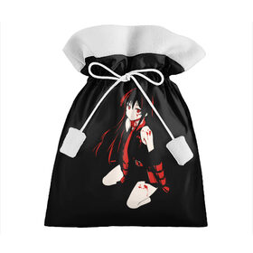 Подарочный 3D мешок с принтом Anime Girl в Курске, 100% полиэстер | Размер: 29*39 см | Тематика изображения на принте: ahegao | anime | blood | girl | girls | japan | senpai | аниме | ахегао | девушка | кровь | семпай | сенпай | химико | япония