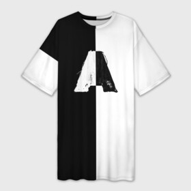 Платье-футболка 3D с принтом Armin van buuren balance в Курске,  |  | balance armada a state of trance | надпись | символы | сообщение | текст | фраза