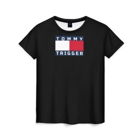 Женская футболка 3D с принтом Tommy Hilfiger, tommy trigger в Курске, 100% полиэфир ( синтетическое хлопкоподобное полотно) | прямой крой, круглый вырез горловины, длина до линии бедер | tommy hilfiger   tommy trigger | одежда hilfiger
