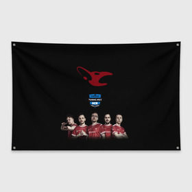 Флаг-баннер с принтом Ice challenge 2020 в Курске, 100% полиэстер | размер 67 х 109 см, плотность ткани — 95 г/м2; по краям флага есть четыре люверса для крепления | 2020 | challenge | ice | maincast | mousesports | mouz | win