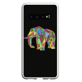 Чехол для Samsung Galaxy S10 с принтом Слон в Курске, Силикон | Область печати: задняя сторона чехла, без боковых панелей | Тематика изображения на принте: elephant | индия | мозаика | слоник | хобот