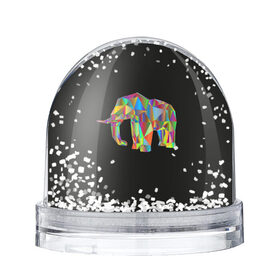Снежный шар с принтом Слон в Курске, Пластик | Изображение внутри шара печатается на глянцевой фотобумаге с двух сторон | elephant | индия | мозаика | слоник | хобот
