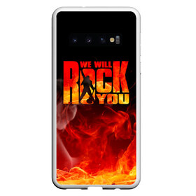 Чехол для Samsung Galaxy S10 с принтом Queen - We Will Rock You в Курске, Силикон | Область печати: задняя сторона чехла, без боковых панелей | Тематика изображения на принте: freddie mercury | paul | queen | quen | богемская рапсодия | брайан мэй | глэм | группа | джон дикон | квин | королева | куин | меркури | меркьюри | музыкант | мэркури | певец | песня | поп | роджер тейлор | рок