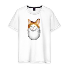 Мужская футболка хлопок с принтом ГНЕГ в Курске, 100% хлопок | прямой крой, круглый вырез горловины, длина до линии бедер, слегка спущенное плечо. | гнег | ирония | котэ | мем | мемы про котов | мета | постирония | прикол | ржака