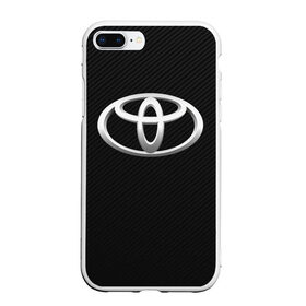 Чехол для iPhone 7Plus/8 Plus матовый с принтом Toyota carbon в Курске, Силикон | Область печати: задняя сторона чехла, без боковых панелей | 2020 | alphard | auto | camry | corolla | highlander | hilux | land cruiser 200 | prado | rav4 | sport | supra | toyota | tundra | авто | автомобиль | автомобильные | альфард | бренд | камри | марка | машины | спорт | тойота