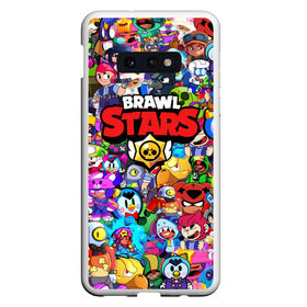 Чехол для Samsung S10E с принтом BRAWL STARS в Курске, Силикон | Область печати: задняя сторона чехла, без боковых панелей | Тематика изображения на принте: bibi | brawl stars | brock | bull | crow | dinomike | el primo | leon | mobile game | nita | poko | ricochet | sandy | shall | stars | tara | бравл старс | ворон | леон | мобильные игры