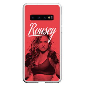 Чехол для Samsung Galaxy S10 с принтом Ronda Rousey в Курске, Силикон | Область печати: задняя сторона чехла, без боковых панелей | Тематика изображения на принте: mma | ronda rousey | rowdy | ufc | мма | ронда роузи