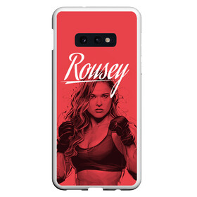 Чехол для Samsung S10E с принтом Ronda Rousey в Курске, Силикон | Область печати: задняя сторона чехла, без боковых панелей | Тематика изображения на принте: mma | ronda rousey | rowdy | ufc | мма | ронда роузи