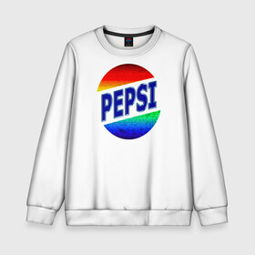 Детский свитшот 3D с принтом Pepsi в Курске, 100% полиэстер | свободная посадка, прямой крой, мягкая тканевая резинка на рукавах и понизу свитшота | Тематика изображения на принте: 90 е | 90s | art | back | logo | pepsi | retro | арт | время | дата | девяностые | лого | логотип.детство | надпись | пепси | прикольная | ретро | рождение | сделан | слова | цифры | эмблема