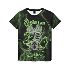 Женская футболка 3D с принтом Toxic Sabaton в Курске, 100% полиэфир ( синтетическое хлопкоподобное полотно) | прямой крой, круглый вырез горловины, длина до линии бедер | battle metal | sabaton | военный рок | йоаким броден | крис рёланд | пар сундстрём | рок | рок группа | хэви метал | шведская группа | шведский рок