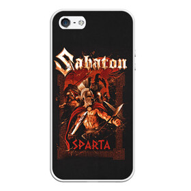 Чехол для iPhone 5/5S матовый с принтом Sabaton - Sparta в Курске, Силикон | Область печати: задняя сторона чехла, без боковых панелей | battle metal | sabaton | военный рок | йоаким броден | крис рёланд | пар сундстрём | рок | рок группа | хэви метал | шведская группа | шведский рок