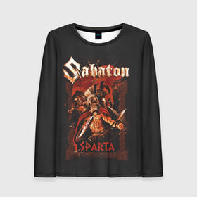 Женский лонгслив 3D с принтом Sabaton - Sparta в Курске, 100% полиэстер | длинные рукава, круглый вырез горловины, полуприлегающий силуэт | battle metal | sabaton | военный рок | йоаким броден | крис рёланд | пар сундстрём | рок | рок группа | хэви метал | шведская группа | шведский рок