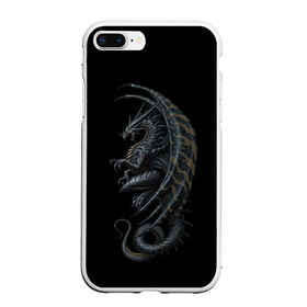 Чехол для iPhone 7Plus/8 Plus матовый с принтом Black Dragon в Курске, Силикон | Область печати: задняя сторона чехла, без боковых панелей | beast | dinosaur | dragon | fire | hunter | ice | monster | predator | reptile | динозавр | дракон | зверь | лед | ледяной | монстр | огненный | огонь | охотник | хищник