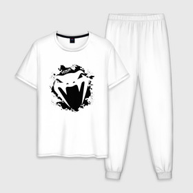 Мужская пижама хлопок с принтом VENUM в Курске, 100% хлопок | брюки и футболка прямого кроя, без карманов, на брюках мягкая резинка на поясе и по низу штанин
 | Тематика изображения на принте: 