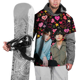 Накидка на куртку 3D с принтом BTS: пейринг ВиГуки в Курске, 100% полиэстер |  | Тематика изображения на принте: bts: пейринг ви и чонгук | k pop | бтс | вигуки