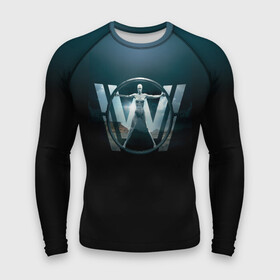 Мужской рашгард 3D с принтом Westworld Logo в Курске,  |  | vdosadir | westworld | джонатан нолан | западный мир | лиза джой | мир дикого запада