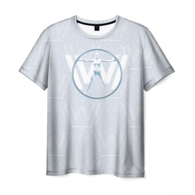 Мужская футболка 3D с принтом Westworld в Курске, 100% полиэфир | прямой крой, круглый вырез горловины, длина до линии бедер | vdosadir | westworld | джонатан нолан | западный мир | лиза джой | мир дикого запада