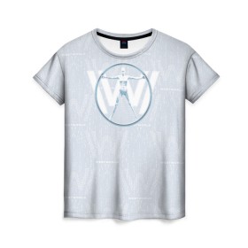 Женская футболка 3D с принтом Westworld в Курске, 100% полиэфир ( синтетическое хлопкоподобное полотно) | прямой крой, круглый вырез горловины, длина до линии бедер | vdosadir | westworld | джонатан нолан | западный мир | лиза джой | мир дикого запада
