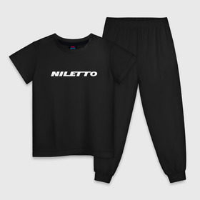 Детская пижама хлопок с принтом Niletto в Курске, 100% хлопок |  брюки и футболка прямого кроя, без карманов, на брюках мягкая резинка на поясе и по низу штанин
 | logo | niletto | логотип | любимка niletto | нилето