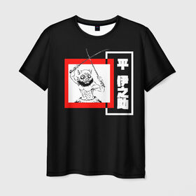 Мужская футболка 3D с принтом Demon Slayer Иноске в Курске, 100% полиэфир | прямой крой, круглый вырез горловины, длина до линии бедер | demon hunter | demon slayer | inosuke hashibira | kimetsu no yaiba | иноске хашибира | клинок | клинок рассекающий демонов | рассекающий демонов