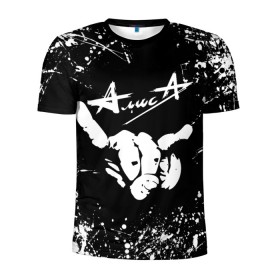 Мужская футболка 3D спортивная с принтом Алиса в Курске, 100% полиэстер с улучшенными характеристиками | приталенный силуэт, круглая горловина, широкие плечи, сужается к линии бедра | alisa | music | rock | ussr | алиса | алиса группа | константин кинчев | музыка | рок | ссср