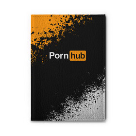 Обложка для автодокументов с принтом PORNHUB в Курске, натуральная кожа |  размер 19,9*13 см; внутри 4 больших “конверта” для документов и один маленький отдел — туда идеально встанут права | brand | brazzers | hub | mode | бразерс | бренд | мода