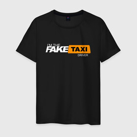 Мужская футболка хлопок с принтом FAKE TAXI в Курске, 100% хлопок | прямой крой, круглый вырез горловины, длина до линии бедер, слегка спущенное плечо. | brand | brazzers | fake taxi | faketaxi | hub | mode | playboy | бразерс | бренд | мода | фейк такси
