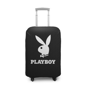 Чехол для чемодана 3D с принтом PLAYBOY | ПЛЕЙБОЙ (Z) в Курске, 86% полиэфир, 14% спандекс | двустороннее нанесение принта, прорези для ручек и колес | brand | brazzers | faketaxi | hub | mode | playboy | бразерс | бренд | мода | фейк такси