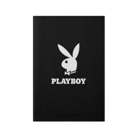 Обложка для паспорта матовая кожа с принтом PLAYBOY в Курске, натуральная матовая кожа | размер 19,3 х 13,7 см; прозрачные пластиковые крепления | brand | brazzers | faketaxi | hub | mode | playboy | бразерс | бренд | мода | фейк такси