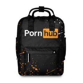 Женский рюкзак 3D с принтом PORNHUB в Курске, 100% полиэстер | лямки с регулируемой длиной, сверху ручки, чтобы рюкзак нести как сумку. Основное отделение закрывается на молнию, как и внешний карман. Внутри два дополнительных кармана, один из которых закрывается на молнию. По бокам два дополнительных кармашка, куда поместится маленькая бутылочка
 | brand | brazzers | faketaxi | hub | mode | playboy | бразерс | бренд | мода | фейк такси