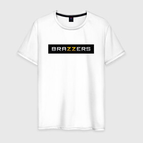 Мужская футболка хлопок с принтом BRAZZERS в Курске, 100% хлопок | прямой крой, круглый вырез горловины, длина до линии бедер, слегка спущенное плечо. | brand | brazzers | fake taxi | faketaxi | hub | mode | playboy | бразерс | бренд | мода | фейк такси