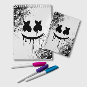 Блокнот Marshmello: в Курске, 100% бумага | 48 листов, плотность листов — 60 г/м2, плотность картонной обложки — 250 г/м2. Листы скреплены удобной пружинной спиралью. Цвет линий — светло-серый
 | marshmello | диджей | клуб | клубная музыка | маршмеллоу | маршмэлло | маршмэллоу | музыка | электронная