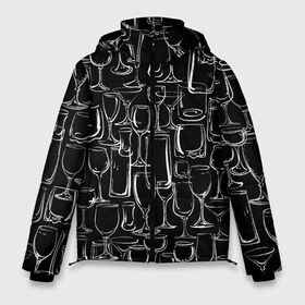Мужская зимняя куртка 3D с принтом Стеклянный бармен в Курске, верх — 100% полиэстер; подкладка — 100% полиэстер; утеплитель — 100% полиэстер | длина ниже бедра, свободный силуэт Оверсайз. Есть воротник-стойка, отстегивающийся капюшон и ветрозащитная планка. 

Боковые карманы с листочкой на кнопках и внутренний карман на молнии. | bar | barman | doodling | textures | tiles | бар | бармен | бартендер | бокалы | дудлинг | посуда | рюмки | стаканы | стекло | тайлы | текстуры | фон | фужеры