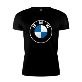 Мужская футболка премиум с принтом BMW LOGO 2020 в Курске, 92% хлопок, 8% лайкра | приталенный силуэт, круглый вырез ворота, длина до линии бедра, короткий рукав | Тематика изображения на принте: bmw | bmw motorsport | bmw performance | carbon | m | motorsport | performance | sport | бмв | карбон | моторспорт | спорт