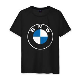 Мужская футболка хлопок с принтом BMW LOGO 2020 в Курске, 100% хлопок | прямой крой, круглый вырез горловины, длина до линии бедер, слегка спущенное плечо. | bmw | bmw motorsport | bmw performance | carbon | m | motorsport | performance | sport | бмв | карбон | моторспорт | спорт