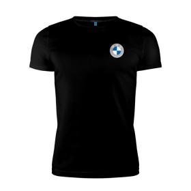Мужская футболка премиум с принтом BMW LOGO 2020 в Курске, 92% хлопок, 8% лайкра | приталенный силуэт, круглый вырез ворота, длина до линии бедра, короткий рукав | bmw | bmw performance | m | motorsport | performance | бмв | бэха | моторспорт