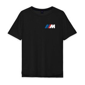 Мужская футболка хлопок Oversize с принтом BMW ///M LOGO 2020 в Курске, 100% хлопок | свободный крой, круглый ворот, “спинка” длиннее передней части | bmw | bmw motorsport | bmw performance | carbon | m | motorsport | performance | sport | бмв | карбон | моторспорт | спорт