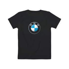 Детская футболка хлопок с принтом BMW LOGO 2020 в Курске, 100% хлопок | круглый вырез горловины, полуприлегающий силуэт, длина до линии бедер | bmw | bmw motorsport | bmw performance | carbon | m | motorsport | performance | sport | бмв | карбон | моторспорт | спорт
