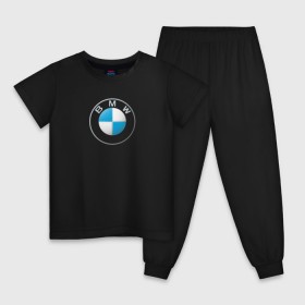 Детская пижама хлопок с принтом BMW LOGO 2020 в Курске, 100% хлопок |  брюки и футболка прямого кроя, без карманов, на брюках мягкая резинка на поясе и по низу штанин
 | Тематика изображения на принте: bmw | bmw motorsport | bmw performance | carbon | m | motorsport | performance | sport | бмв | карбон | моторспорт | спорт