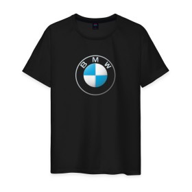 Мужская футболка хлопок с принтом BMW LOGO 2020 в Курске, 100% хлопок | прямой крой, круглый вырез горловины, длина до линии бедер, слегка спущенное плечо. | Тематика изображения на принте: bmw | bmw motorsport | bmw performance | carbon | m | motorsport | performance | sport | бмв | карбон | моторспорт | спорт