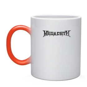 Кружка хамелеон с принтом Megadeth в Курске, керамика | меняет цвет при нагревании, емкость 330 мл | Тематика изображения на принте: dave mustaine | megadeth | music | rock | дирк вербурен | дэвид эллефсон | дэйв мастейн | кико лоурейро | мегадеф | музыка | рок | трэш метал | хард рок | хеви метал