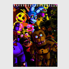 Скетчбук с принтом Five Nights At Freddys в Курске, 100% бумага
 | 48 листов, плотность листов — 100 г/м2, плотность картонной обложки — 250 г/м2. Листы скреплены сверху удобной пружинной спиралью | 5 ночей | 5 ночей с фредди | 5 ночей с фреди | five nights at freddys | fnaf | foxy | аниматроники | игра | компьютерная игра | пять ночей с фредди | фокси | фредди | фреди | чика