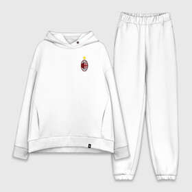 Женский костюм хлопок Oversize с принтом AC MILAN в Курске,  |  | ac milan | fc | football | football club | milan | sport | милан | спорт | спортивные | униформа | фирменные цвета | фк | футбол | футбольный клуб