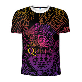 Мужская футболка 3D спортивная с принтом QUEEN в Курске, 100% полиэстер с улучшенными характеристиками | приталенный силуэт, круглая горловина, широкие плечи, сужается к линии бедра | queen | rock | we will rock you | брайан мэи | группа queen | группа квин | джон дикон | квин | королева | король | роджер тейлор | рок | фредди меркьюри
