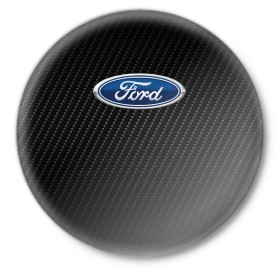 Значок с принтом Ford в Курске,  металл | круглая форма, металлическая застежка в виде булавки | Тематика изображения на принте: explorer | fiesta | focus | ford | gt40 | kuga | mondeo | mustang | авто | автомобиль | ам | куга | машина | мондео | мустанг | фиеста | фокус | форд