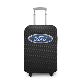 Чехол для чемодана 3D с принтом Ford в Курске, 86% полиэфир, 14% спандекс | двустороннее нанесение принта, прорези для ручек и колес | explorer | fiesta | focus | ford | gt40 | kuga | mondeo | mustang | авто | автомобиль | ам | куга | машина | мондео | мустанг | фиеста | фокус | форд