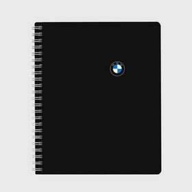 Тетрадь с принтом BMW 2020 Carbon Fiber в Курске, 100% бумага | 48 листов, плотность листов — 60 г/м2, плотность картонной обложки — 250 г/м2. Листы скреплены сбоку удобной пружинной спиралью. Уголки страниц и обложки скругленные. Цвет линий — светло-серый
 | auto | bmw | bmw 2020 | bmw logo 2020 | carbon | carbon fiber big | hermany | бмв | бмв 2020 | бмв лого 2020 | бмв новое лого | карбон | корбон | лагатип | логатип бмв | логотип
