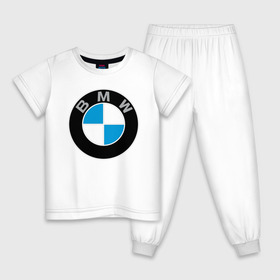 Детская пижама хлопок с принтом BMW в Курске, 100% хлопок |  брюки и футболка прямого кроя, без карманов, на брюках мягкая резинка на поясе и по низу штанин
 | Тематика изображения на принте: bmw | brand | car | germany | logo | speed | беха | бмв | бренд | германия | дрифт | лого | логотип | машина | надпись | парню | скорость | тачка | фирма