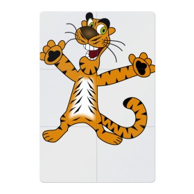 Магнитный плакат 2Х3 с принтом Тигренок в Курске, Полимерный материал с магнитным слоем | 6 деталей размером 9*9 см | Тематика изображения на принте: cat | tiger | животные | кот | котик | котятки | кошак | кошка | моська | рисунок | тигр | тигренок